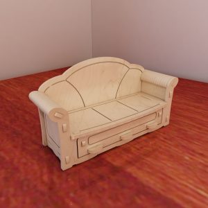 Barbie sofa design. Barbie size furniture (1:6 scale).